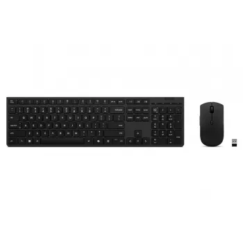 Lenovo 4X31R64351 tastatūra ar peli, biroja RF bezvadu + Bluetooth, ASV angļu, melna