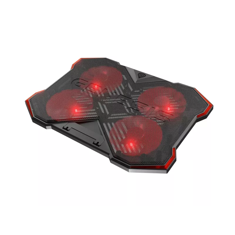 GENESIS Oxid 260 klēpjdatora dzesēšanas paliktnis 43.9 cm (17.3 collas) 1010 RPM melns, sarkans