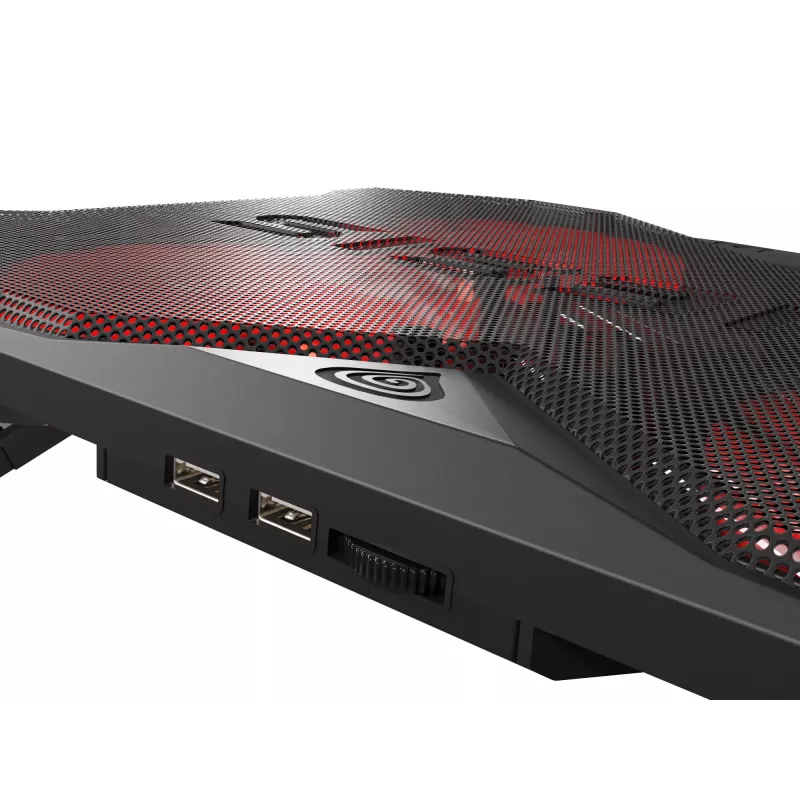 GENESIS Oxid 260 klēpjdatora dzesēšanas paliktnis 43.9 cm (17.3 collas) 1010 RPM melns, sarkans