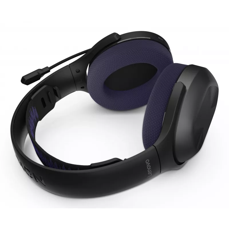 Lenovo Legion H410 austiņas bezvadu galvas lentes spēļu USB Type-C Bluetooth melnas, violetas