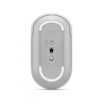 Bezvadu klusā pele Lenovo 700 Multi-Device ambidextrous optiskā 4000 DPI RF + Bluetooth 8 pogas balta