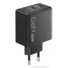 Mobilo ierīču lādētājs Lenovo G0A6065BEU — Universāls iekštelpu maiņstrāvas lādētājs, 2× USB-C, 100–240 V, 1,5 m kabelis, melns