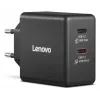 Mobilo ierīču lādētājs Lenovo G0A6065BEU — Universāls iekštelpu maiņstrāvas lādētājs, 2× USB-C, 100–240 V, 1,5 m kabelis, melns