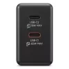 Mobilo ierīču lādētājs Lenovo G0A6065BEU — Universāls iekštelpu maiņstrāvas lādētājs, 2× USB-C, 100–240 V, 1,5 m kabelis, melns