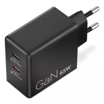 Mobilo ierīču lādētājs Lenovo G0A6065BEU — Universāls iekštelpu maiņstrāvas lādētājs, 2× USB-C, 100–240 V, 1,5 m kabelis, melns