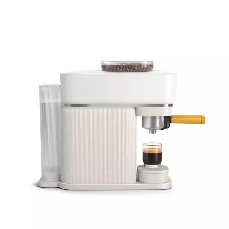 Philips Baristina Espresso automāts - Īsts espresso, vienkārši pagatavots. Pienbalts ar mango dzeltenu portafiltru (BAR300/03)