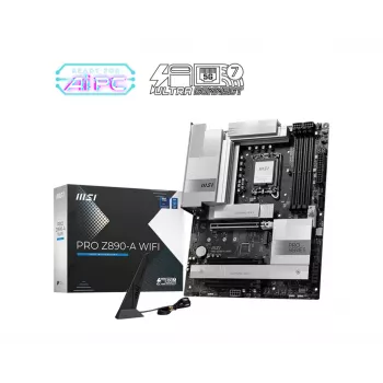 Mātesplate MSI PRO Z890-A WIFI Intel Z890 LGA 1851 ATX DDR5, 4 DIMM, 256 GB, Wi‑Fi 7, 5 Gb Ethernet