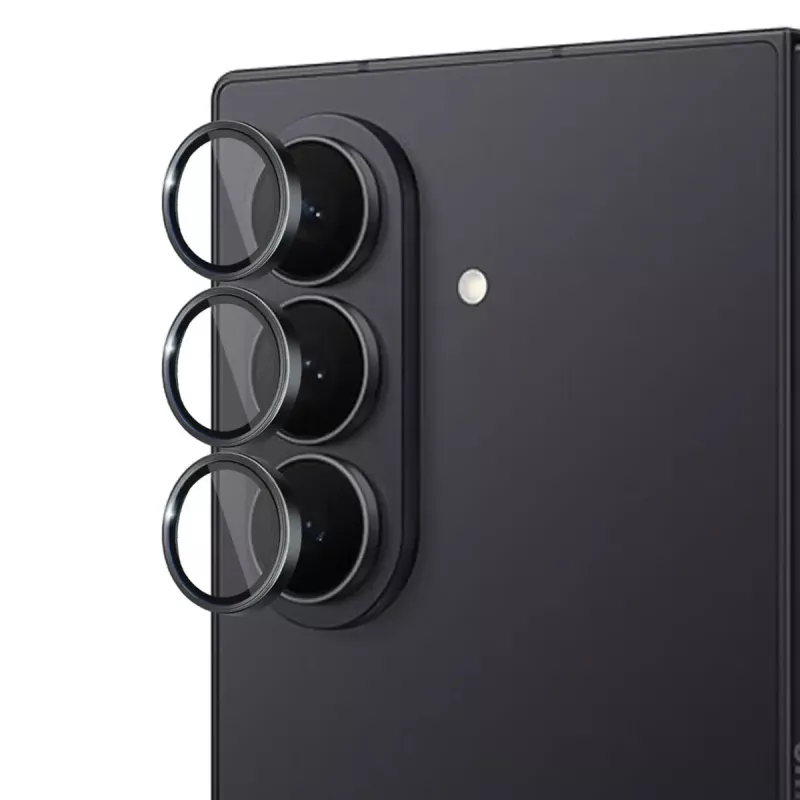 Kameras objektīva aizsargs 3MK Samsung Galaxy Z Fold 7 — rūdīts stikls, melns