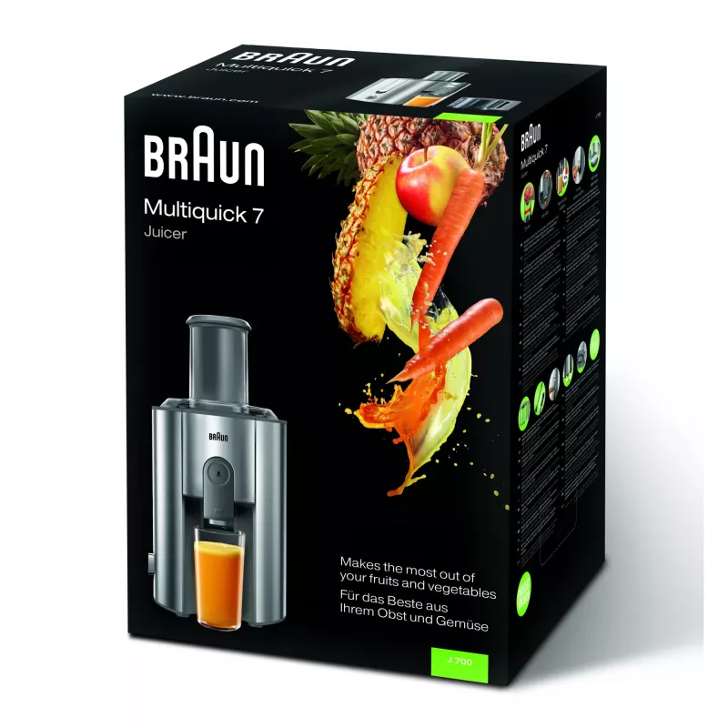 Braun Multiquick 7 sulu spiede J 700 Centrifūgas sulu spiede 1000 W Nerūsējošais tērauds