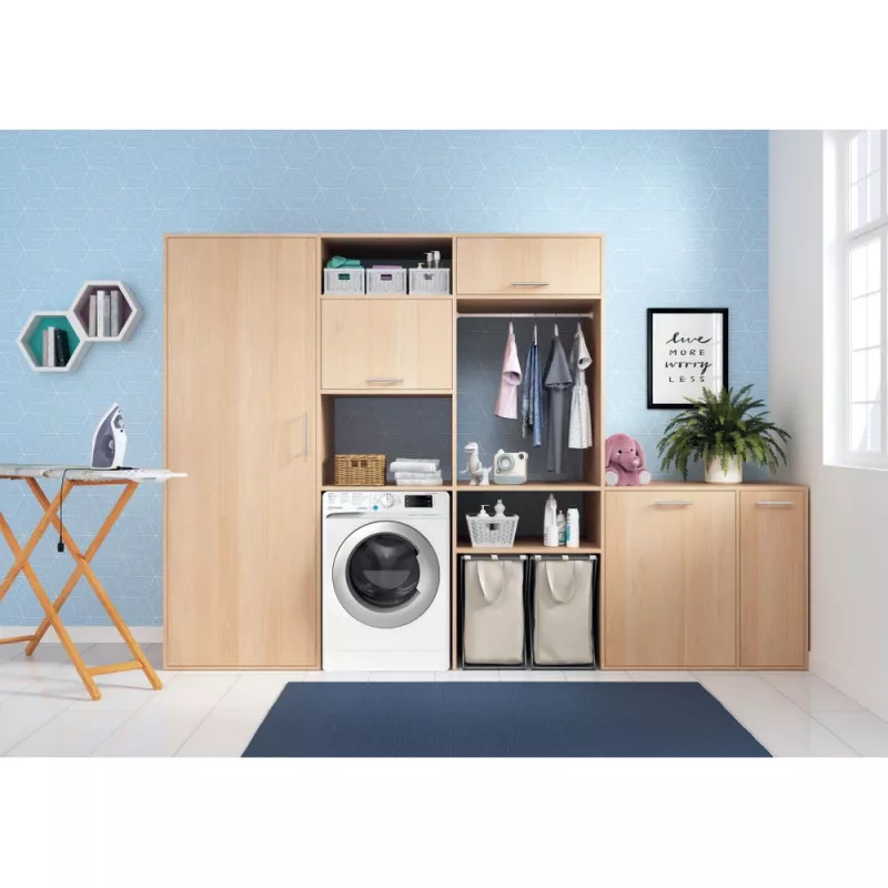 Indesit BDE 76435 WSV EE veļas žāvētājs Brīvstāvoša Priekšpuses ielāde Balts