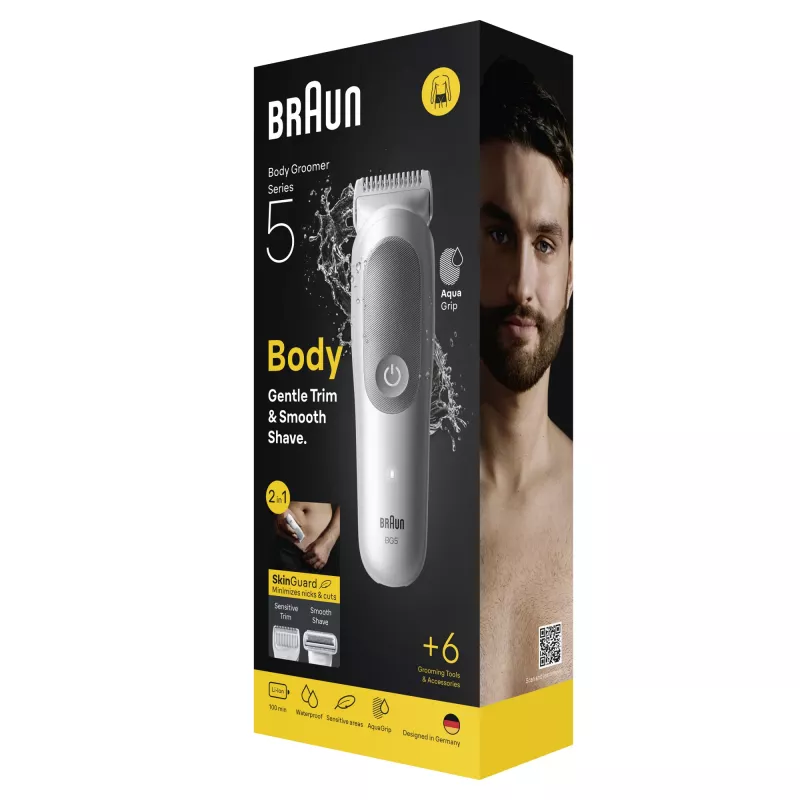 Braun Series 5 ķermeņa kopšanas ierīce/skuveklis, gaiši pelēks