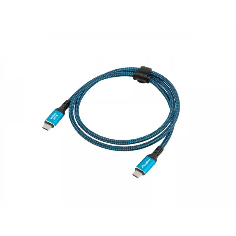 USB-C kabelis LANBERG CA-CMCM-44CU-0005-BK 0.5 m — USB4 Gen 2x2, 40 Gbit/s, 240 W, melns