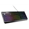 Vadu pilnizmēra spēļu tastatūra Genesis Rhod 530, USB, QWERTY US, membrāna, RGB fona apgaismojums, 114 taustiņi, 1,8 m kabelis, melna