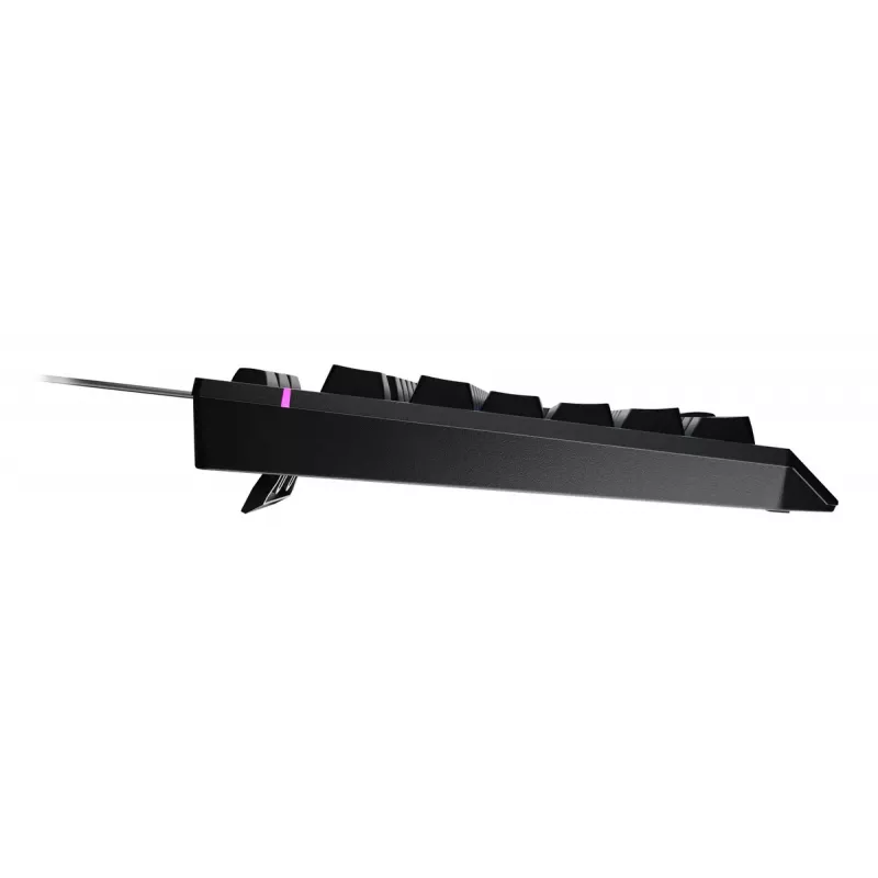 Vadu pilnizmēra spēļu tastatūra Genesis Rhod 530, USB, QWERTY US, membrāna, RGB fona apgaismojums, 114 taustiņi, 1,8 m kabelis, melna