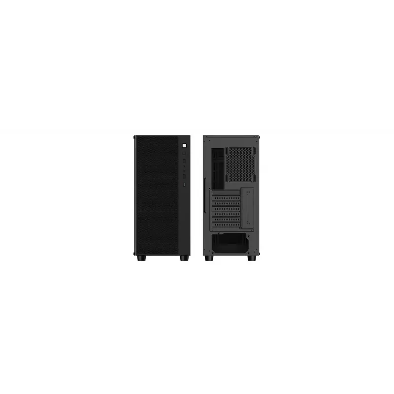 PC korpuss DeepCool Matrexx 55 Mesh Midi Tower Melns — ATX, rūdīts stikls, atbalsta 120/140 mm ventilatorus