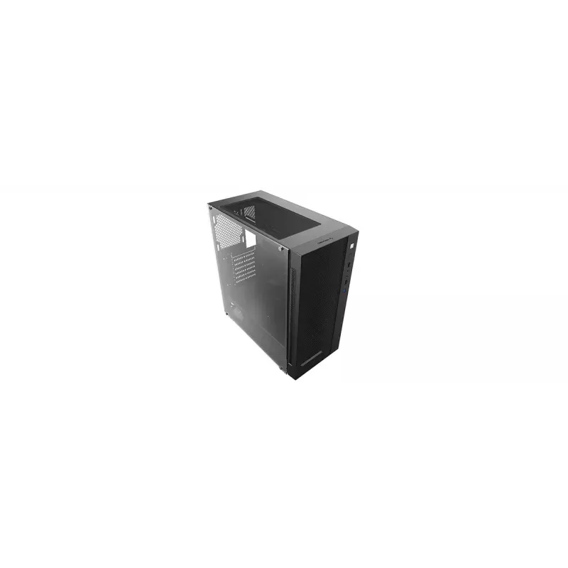 PC korpuss DeepCool Matrexx 55 Mesh Midi Tower Melns — ATX, rūdīts stikls, atbalsta 120/140 mm ventilatorus