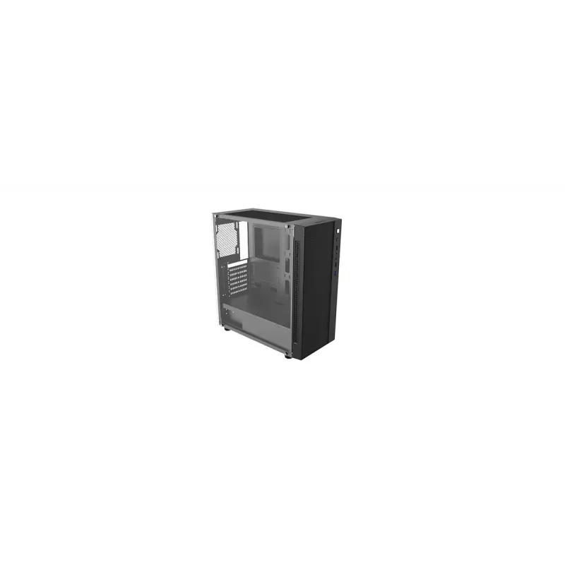 PC korpuss DeepCool Matrexx 55 Mesh Midi Tower Melns — ATX, rūdīts stikls, atbalsta 120/140 mm ventilatorus
