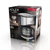 Pilienu kafijas automāts Adler AD 4407, 550 W, 0,7 L krūze, sudrabs/melns, pusautomātisks