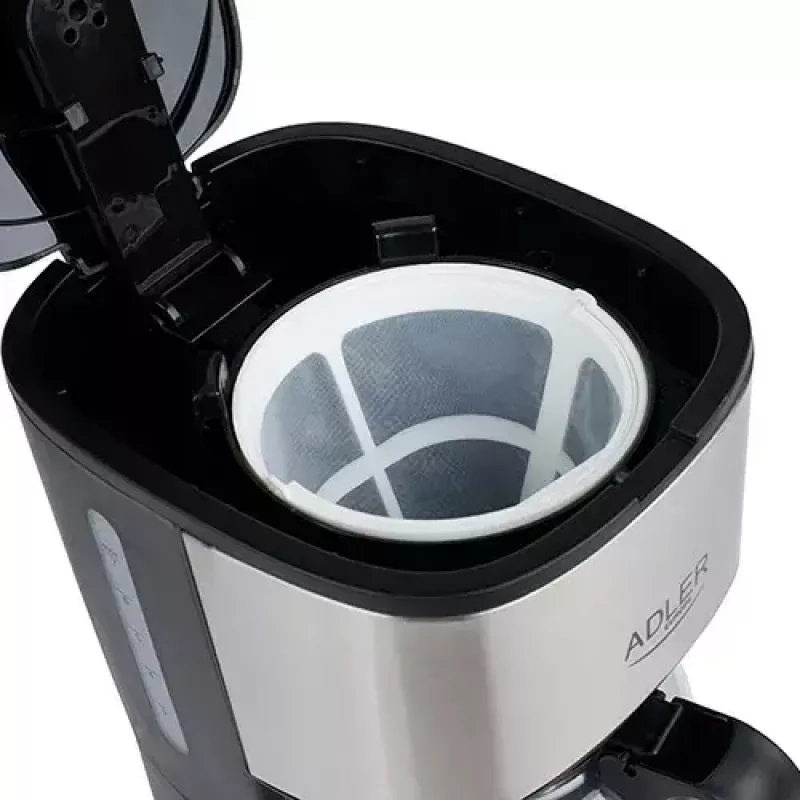 Pilienu kafijas automāts Adler AD 4407, 550 W, 0,7 L krūze, sudrabs/melns, pusautomātisks