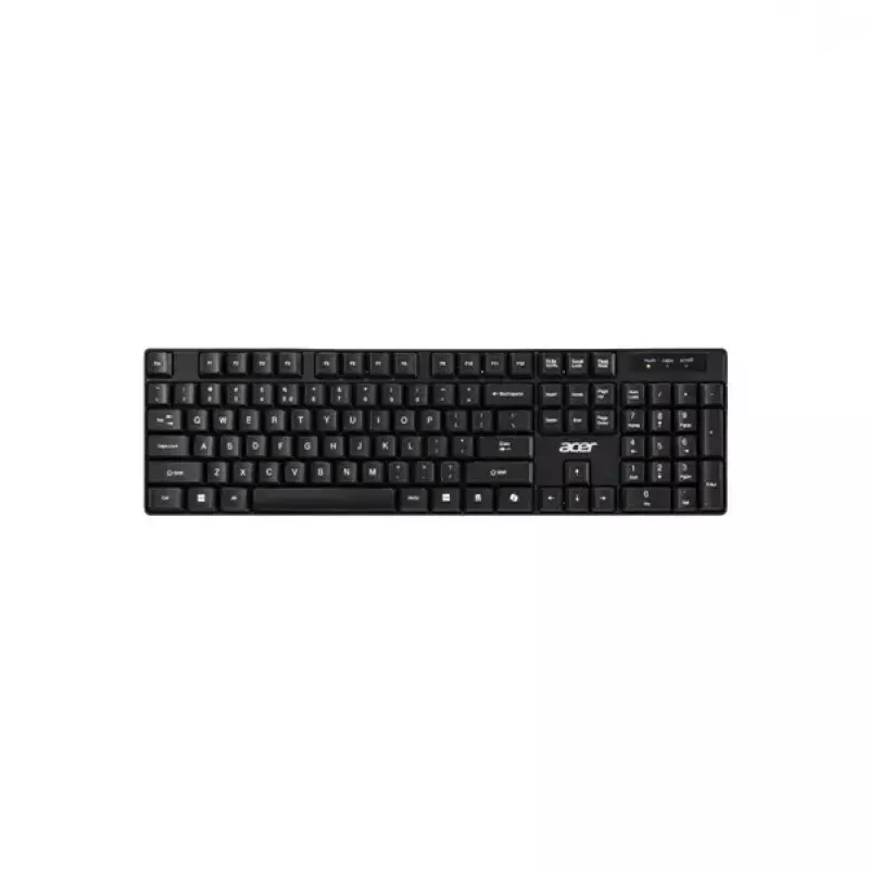 Acer GP.ACC11.03M klaviatūra ar peli, mājas birojam, USB, melna, pelēka