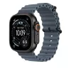 APPLE 49mm Anchor blue Ocean siksna - Melna titāna apdare