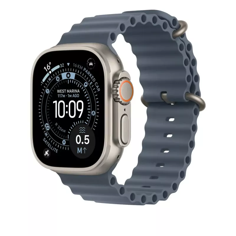 Siksniņa Apple Natural Titanium Finish MGCC4ZM/A zila fluoroelastomēra 49mm