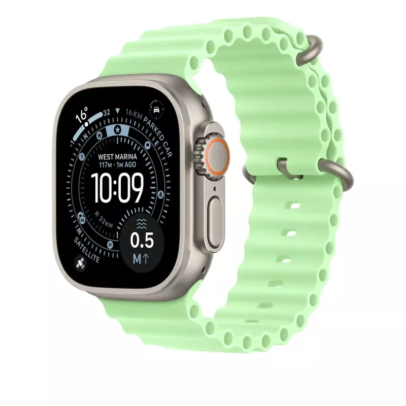 Siksna Apple Natural Titanium Finish MGCF4ZM/A zaļš fluorelastomērs 49 mm