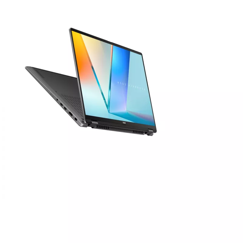 Hibrīds 2-in-1 klēpjdators ASUS Vivobook 16 Flip TP3607SH-RJ013W — Intel Core Ultra 7 258V, 16 collu 3K skārienekrāns, 16 GB LPDDR5x, 512 GB SSD, NVIDIA GeForce RTX 5050, WIN11 Home, pelēks