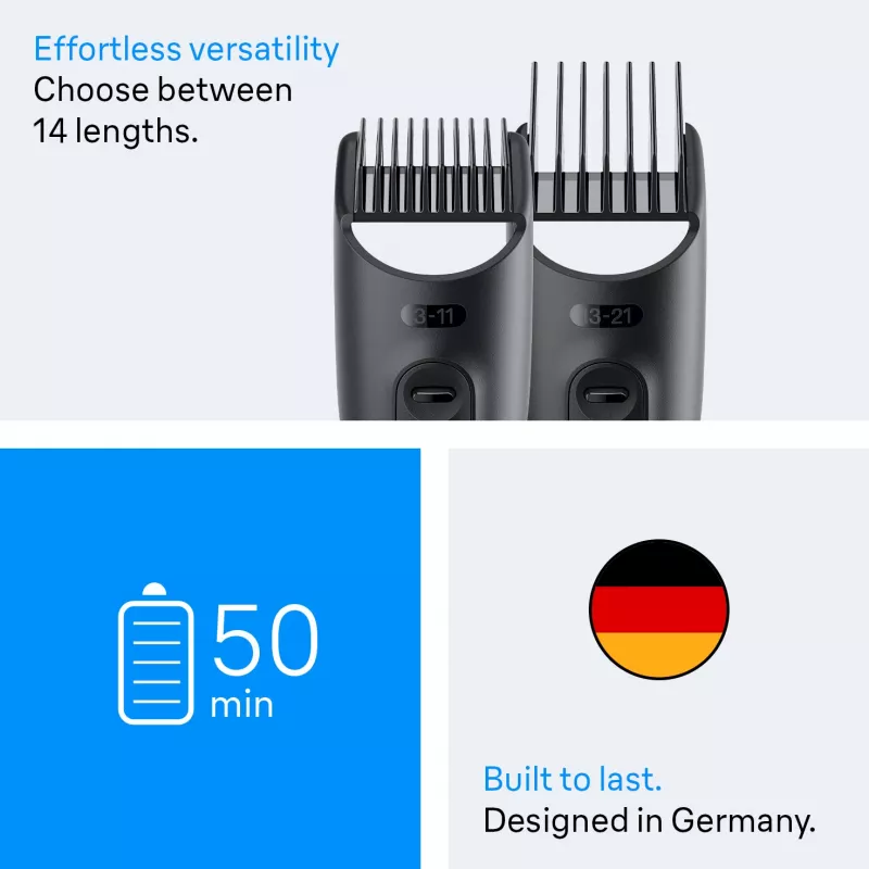Braun AIO3560 matu trimmeris/frizieris Melns 14 Niķeļa-metāla hidrīda (NiMH)