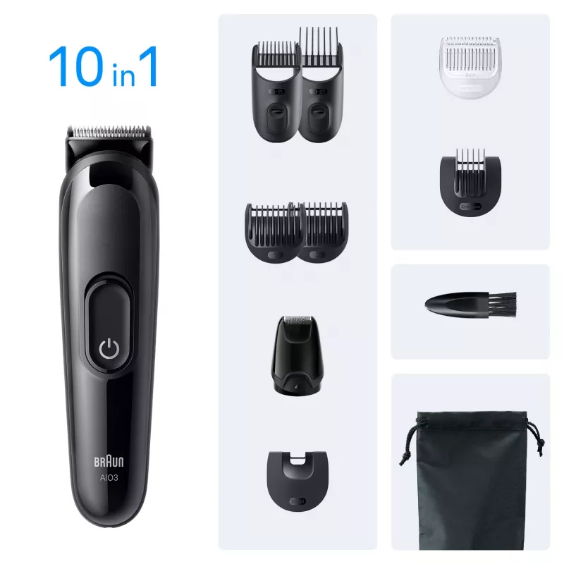 Braun AIO3560 matu trimmeris/frizieris Melns 14 Niķeļa-metāla hidrīda (NiMH)