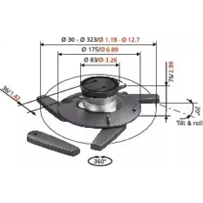 Vogel's EPC 6545 - Projektora griestu risinājums