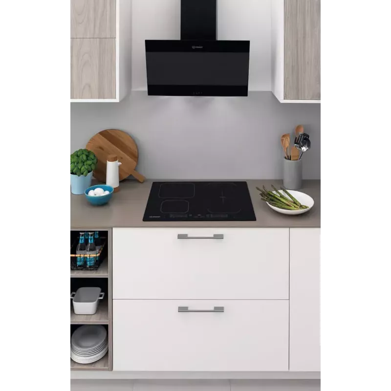 Indesit IB 65B60 NE melna iebūvējama 59 cm zonas indukcijas plīts 4 zonām(-s)