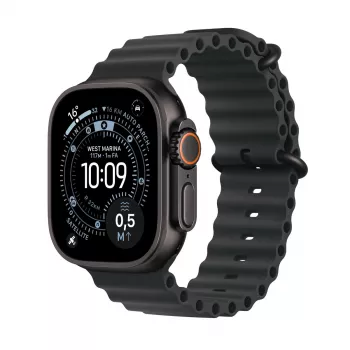 Viedpulkstenis Apple Watch Ultra 3 GPS + Cellular 49mm Melns Titāna Korpuss ar Melnu Okeāna Siksniņu