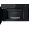 Iebūvējamā mikroviļņu krāsns Whirlpool MBNA920B, grils, 750 W, 22 L, melna, spiežamas durvis