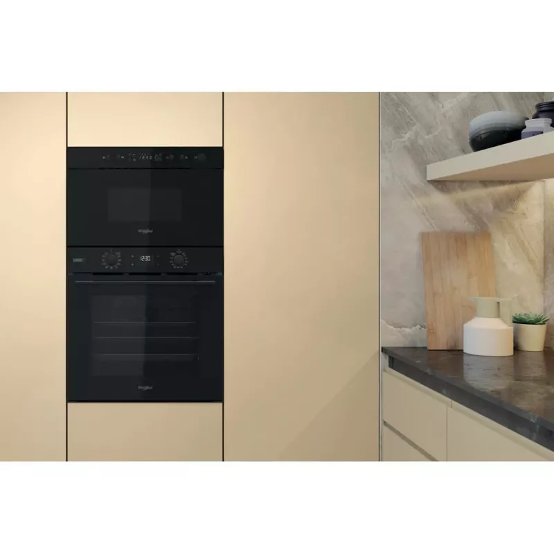 Iebūvējamā mikroviļņu krāsns Whirlpool MBNA920B, grils, 750 W, 22 L, melna, spiežamas durvis