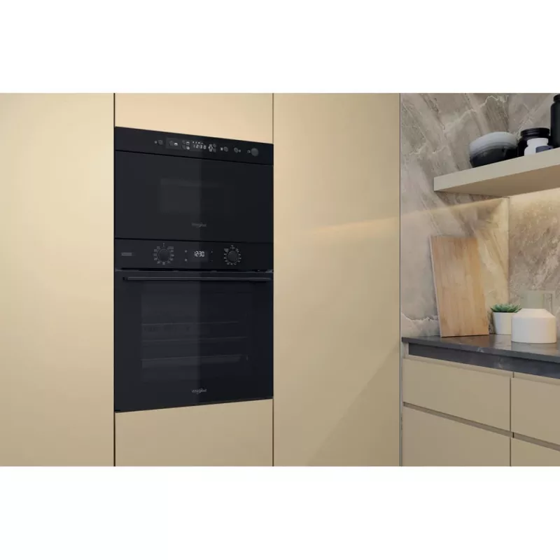 Iebūvējamā mikroviļņu krāsns Whirlpool MBNA920B, grils, 750 W, 22 L, melna, spiežamas durvis