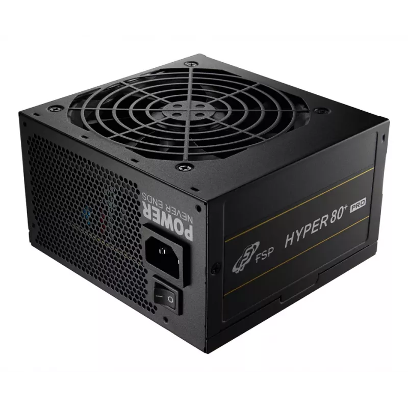 FSP HYPER 80+ PRO 650W barošanas bloks ATX ATX3.1 melns, 650 W, 220 - 240 V, 50/60 Hz, 5 A, aktīva, 100 W