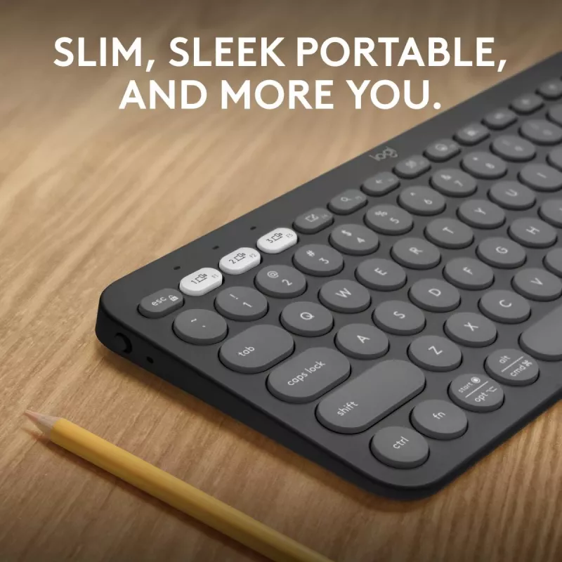 Logitech Pebble Keys 2 K380s tastatūra Universāla RF Bezvadu + Bluetooth QWERTY US International grafīta