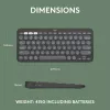Logitech Pebble Keys 2 K380s tastatūra Universāla RF Bezvadu + Bluetooth QWERTY US International grafīta