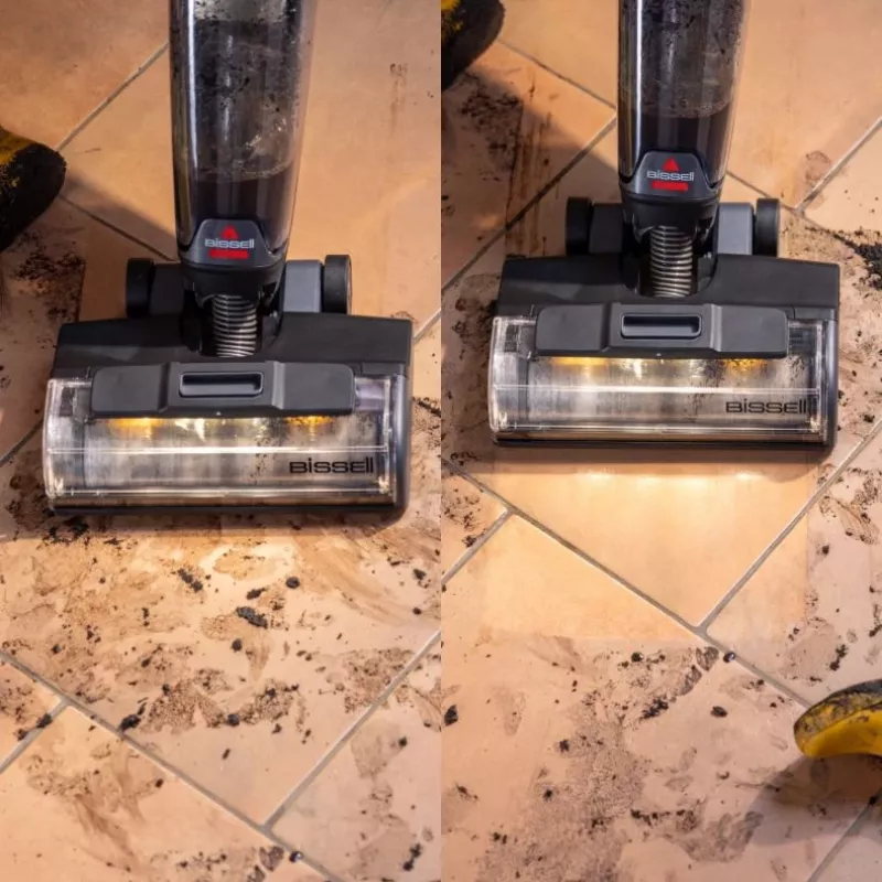 Bissell 4330N stieņa putekļsūcējs/elektriskā slota ar akumulatoru, sausā un mitrā tīrīšana, bez maisa, 0,44 L, melns