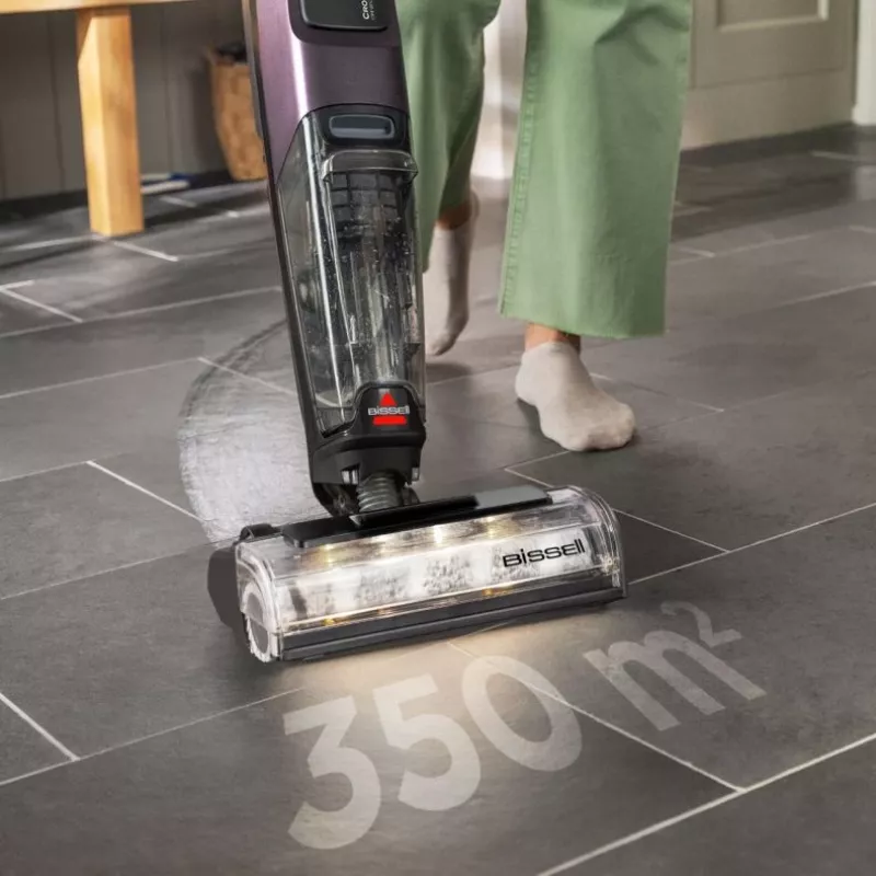 Bissell 4330N stieņa putekļsūcējs/elektriskā slota ar akumulatoru, sausā un mitrā tīrīšana, bez maisa, 0,44 L, melns