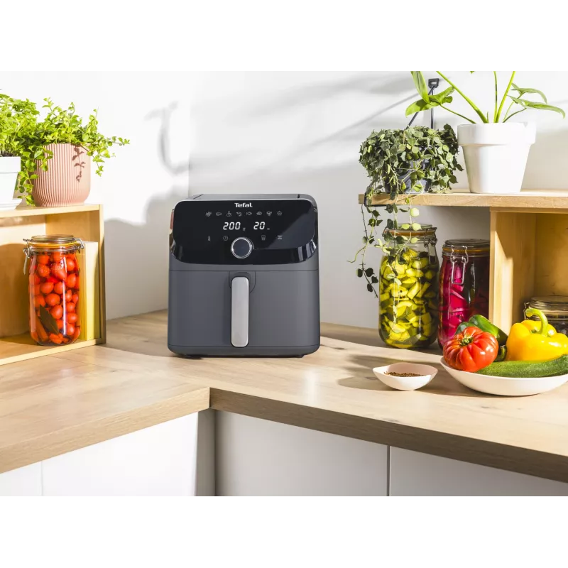 Tefal Easy Fry Mega EY855BE0 fritieris Vienvietīgs 7,5 L Brīvi stāvošs 2020 W Karstā gaisa fritieris Pelēks