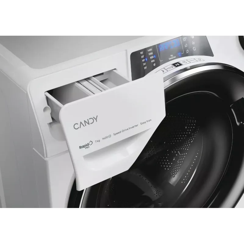 Candy RapidÓ PRO RP4 476BWMBC/1-S veļas mašīna ar priekšējo ielādi 7 kg 1400 apgr./min. Balta