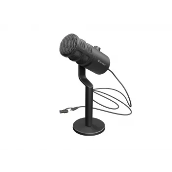 Vadu datora mikrofons GENESIS Radium 350D — USB Type-A/Type-C, jutība -48 dB, 16–14000 Hz, 2,5 m kabelis, melns