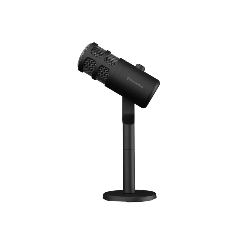 Vadu datora mikrofons GENESIS Radium 350D — USB Type-A/Type-C, jutība -48 dB, 16–14000 Hz, 2,5 m kabelis, melns