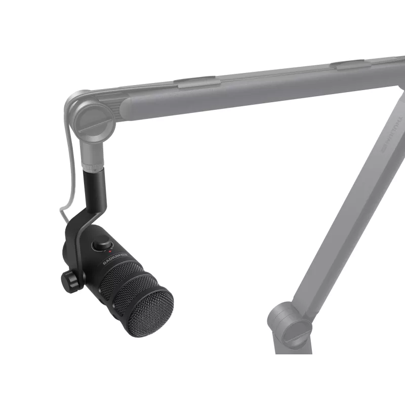 Vadu datora mikrofons GENESIS Radium 350D — USB Type-A/Type-C, jutība -48 dB, 16–14000 Hz, 2,5 m kabelis, melns