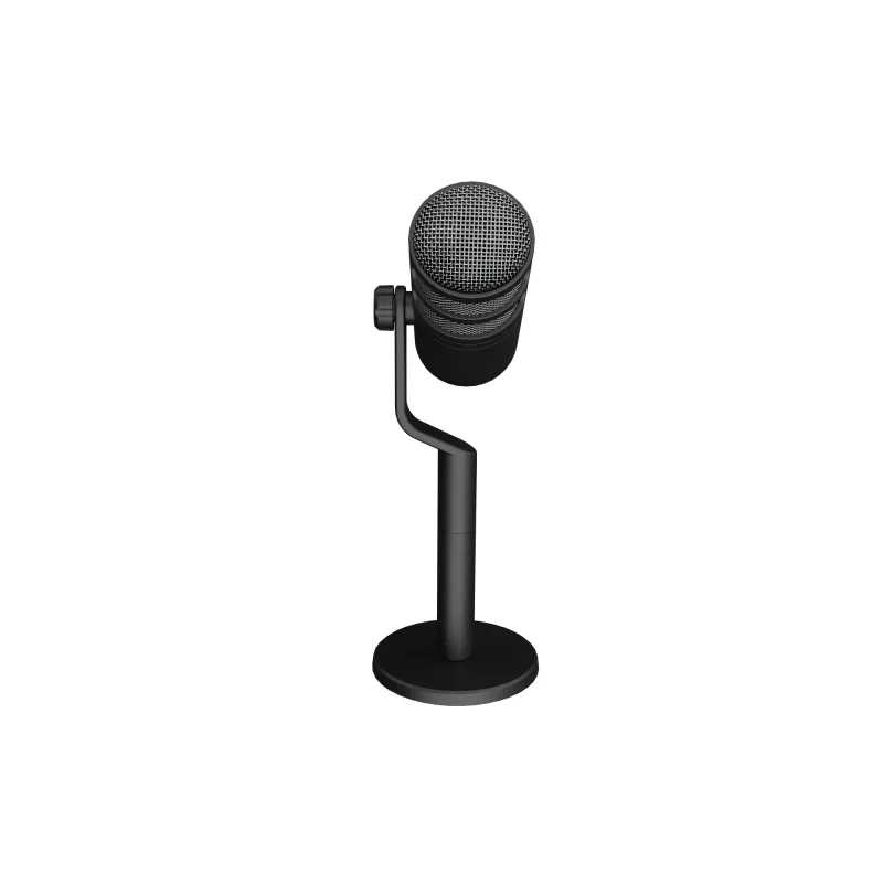 Vadu datora mikrofons GENESIS Radium 350D — USB Type-A/Type-C, jutība -48 dB, 16–14000 Hz, 2,5 m kabelis, melns