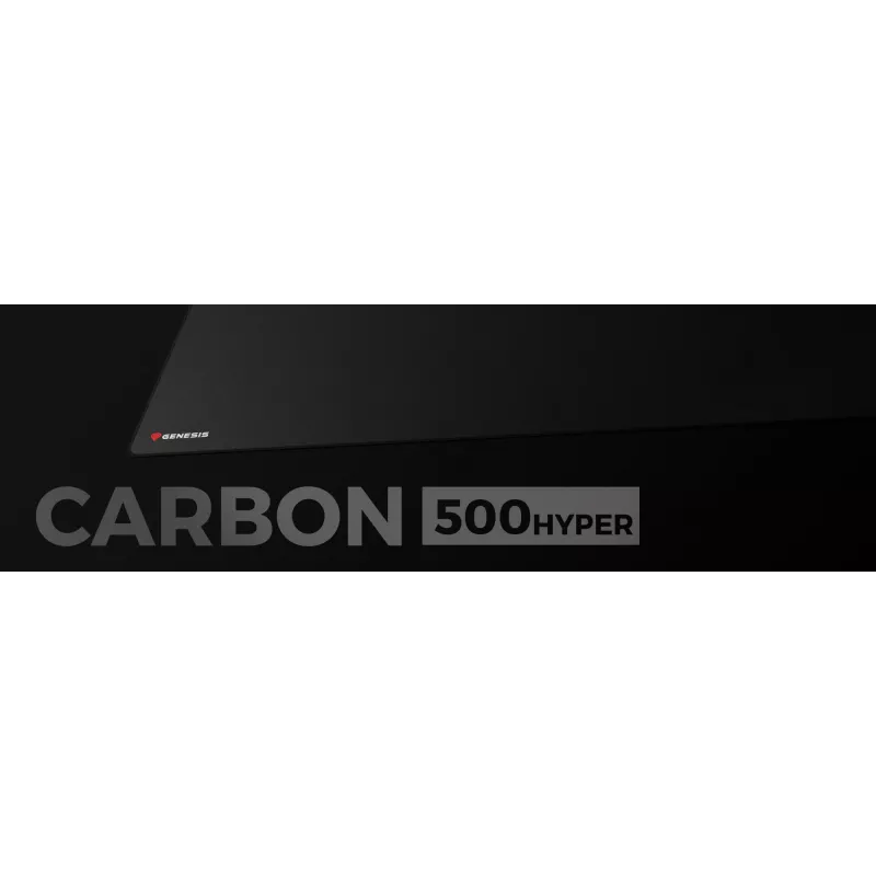 GENESIS Carbon 500 Hyper Logo, melns, vienkrāsains, audums, gumija, spēļu peles paklājiņš