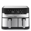 Tefal Dual Easy Fry & Grill EY905D Double 8.3 L Brīvi stāvošs 2700 W Karstā gaisa fritieris Nerūsējošais tērauds