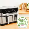 Tefal Dual Easy Fry & Grill EY905D Double 8.3 L Brīvi stāvošs 2700 W Karstā gaisa fritieris Nerūsējošais tērauds